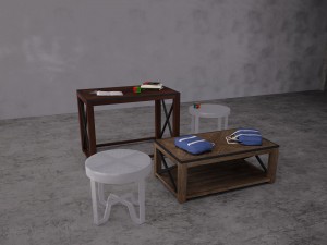 tillman sofa table Model 3D