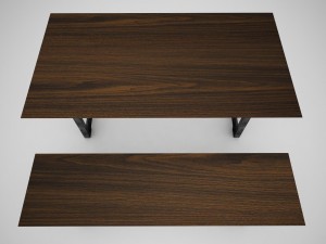 mead dining table and bench 3D 모델