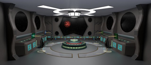 starship command center Model 3D .c4d .max .obj .3ds .fbx .stl .blend 