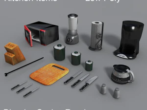 kitchen items 3D Model