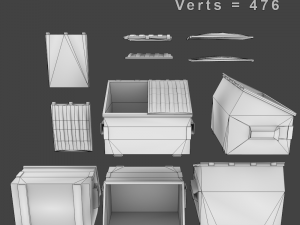dumpster 3D 模型