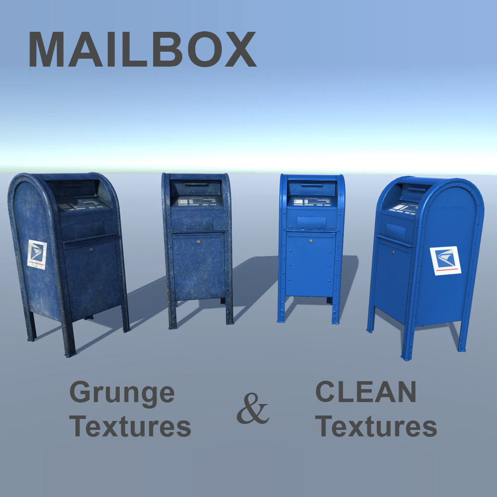 mailbox 3D Model .c4d .max .obj .3ds .fbx .stl .blend 