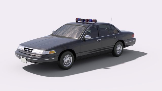 Police Vehicle Model 3D .c4d .max .obj .3ds .fbx .stl .blend 