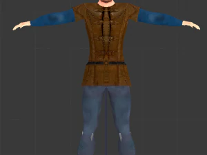 фермер низкополигональная 3D Модель