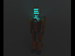 isaac clarke dead space voxel model Modelo 3D
