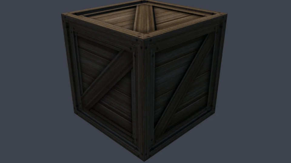 simple 3d textured crate 3D Model .c4d .max .obj .3ds .fbx .stl .blend