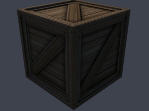 simple 3d textured crate 3D Model