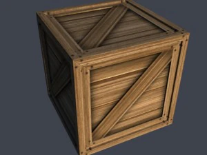 simple 3d textured crate 3D Model