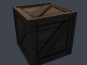 simple 3d textured crate 3D Model