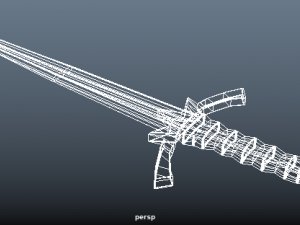 3d low-poly lord of the rings nazgul sword model 3D Модель