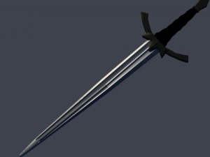 3d low-poly lord of the rings nazgul sword model 3D Model
