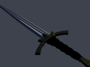 3d low-poly lord of the rings nazgul sword model 3D Модель