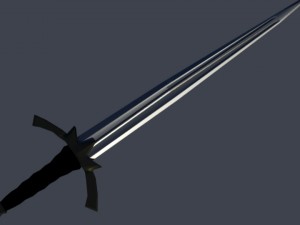 3d low-poly lord of the rings nazgul sword model 3D Модель