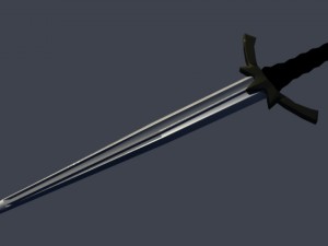 3d low-poly lord of the rings nazgul sword model 3D Модель