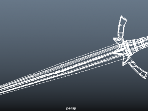 3d low-poly lord of the rings nazgul sword model 3D Модель
