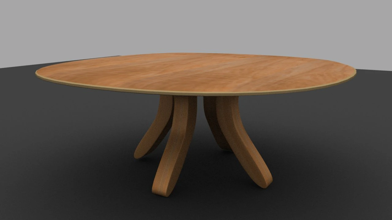 simple modern wooden 3d table 3D Model .c4d .max .obj .3ds .fbx .stl .blend 