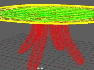 simple modern wooden 3d table 3D Model