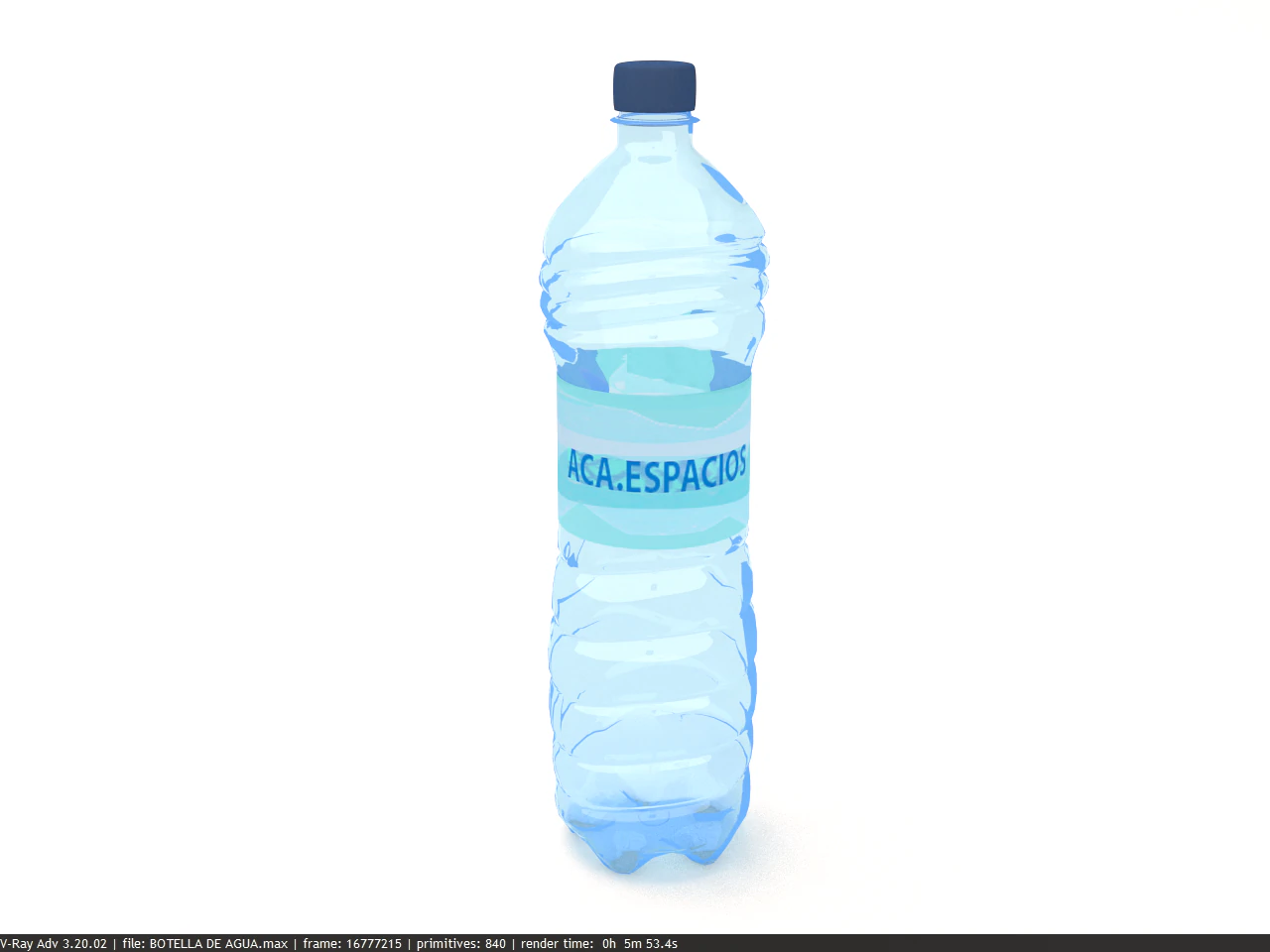 botella de plastico para agua 3D Model .c4d .max .obj .3ds .fbx .stl .blend