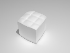 taburete blanco 3D 模型