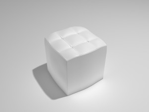 taburete blanco Modelo 3D