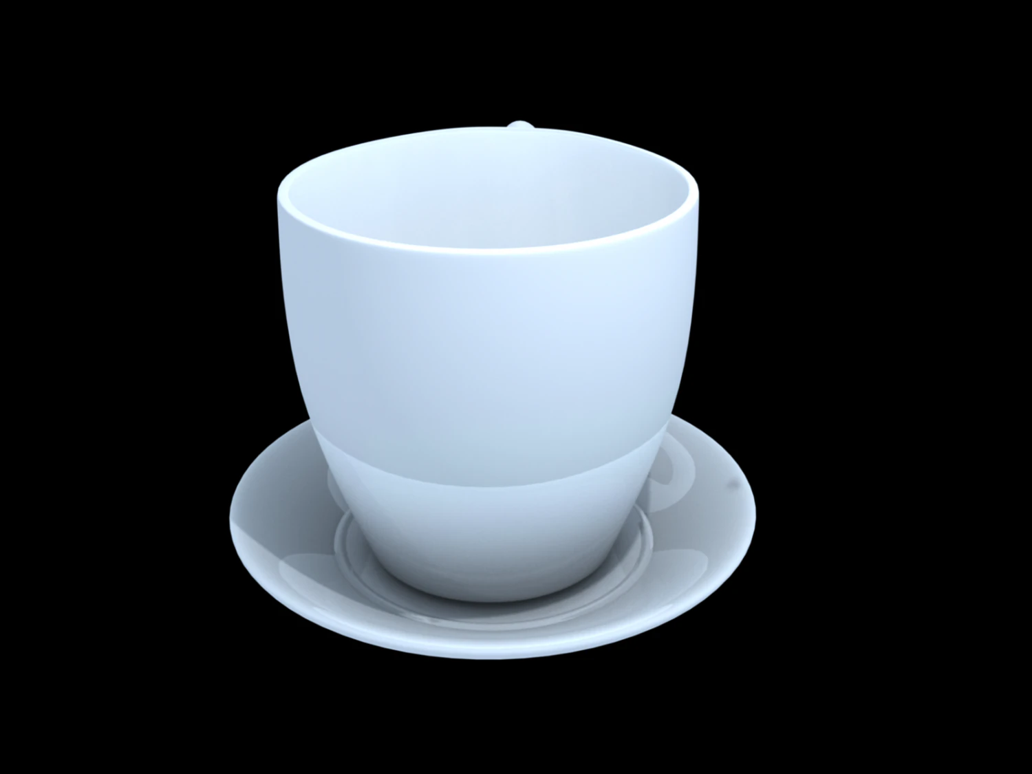 plate with ceramic cup 3D Model .c4d .max .obj .3ds .fbx .stl .blend 