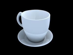plate with ceramic cup 3D मॉडल