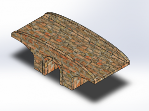 bridge in stream Model 3D