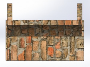bridge in stream Model 3D