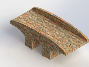 bridge in stream Model 3D