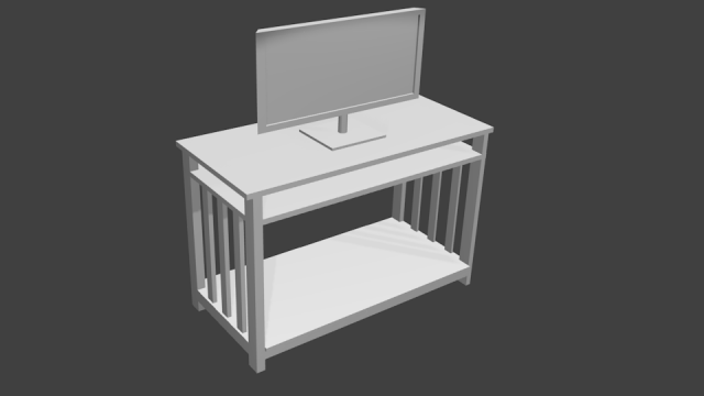 tv table 3D Model .c4d .max .obj .3ds .fbx .stl .blend 