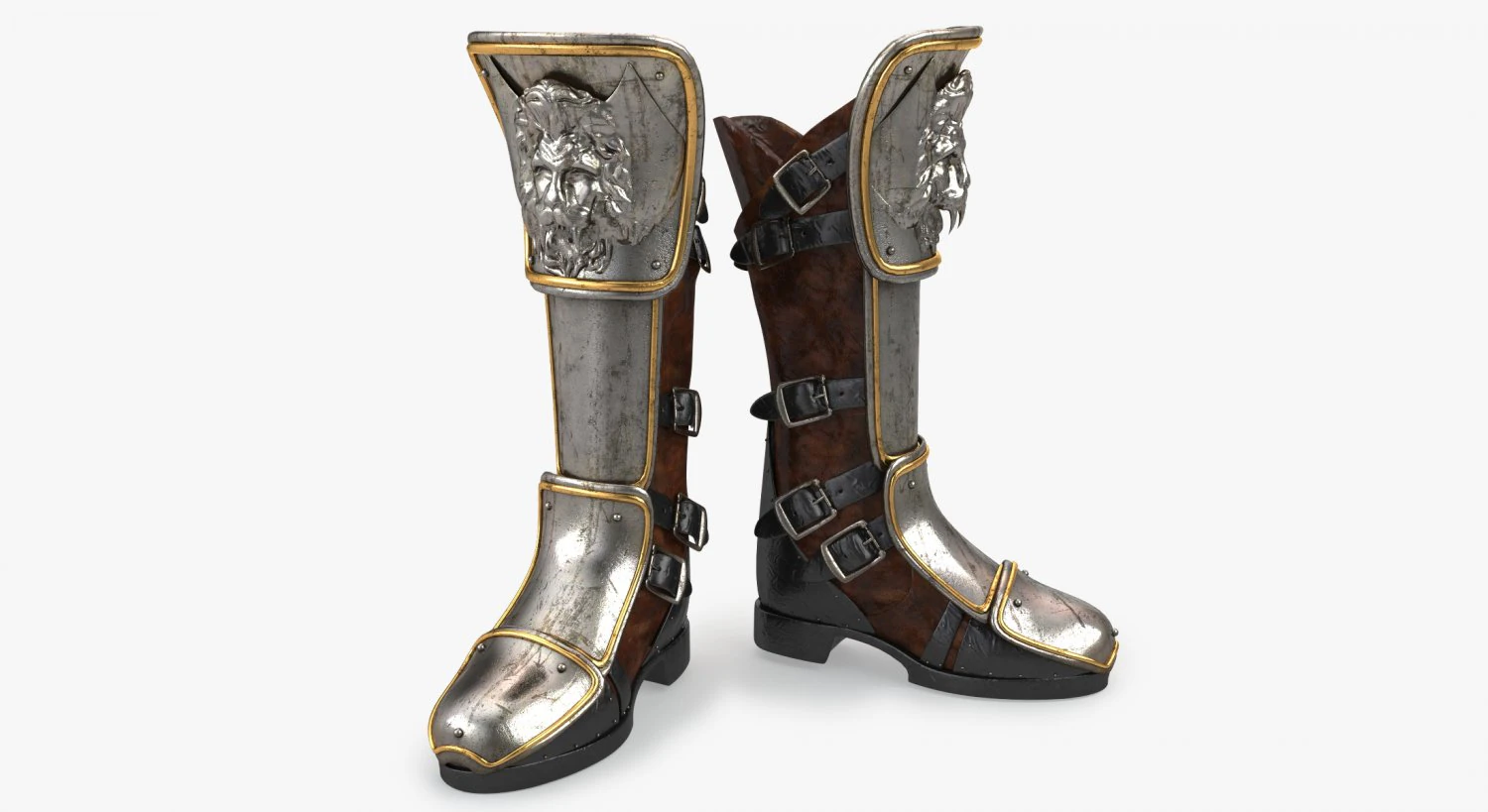 armor boot 3D Model .c4d .max .obj .3ds .fbx .stl .blend 