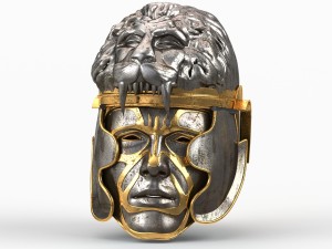 medieval lion helmet 3D Модель