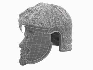 medieval lion helmet 3D Модель