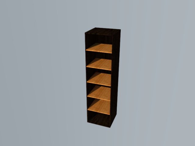 estante para libros Model 3D .c4d .max .obj .3ds .fbx .stl .blend 
