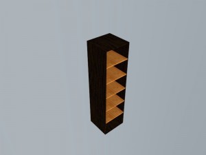 estante para libros Model 3D