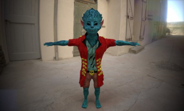 young wolfman Modelo 3D .c4d .max .obj .3ds .fbx .stl .blend 