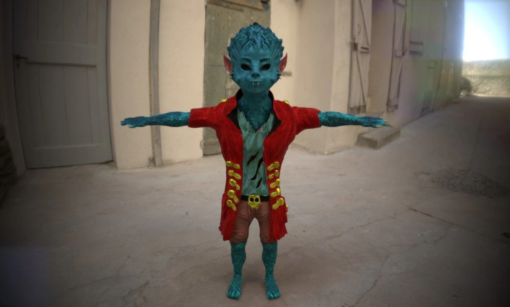 young wolfman 3D Model .c4d .max .obj .3ds .fbx .stl .blend 