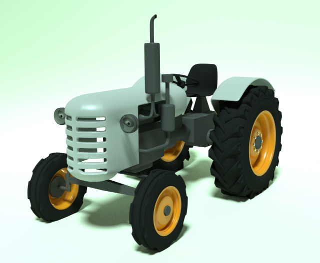 tractor 3D Model .c4d .max .obj .3ds .fbx .stl .blend 