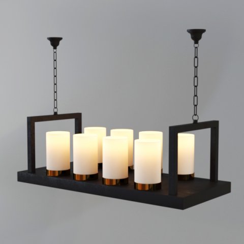 ceiling candle lamps 3D 模型 .c4d .max .obj .3ds .fbx .stl .blend