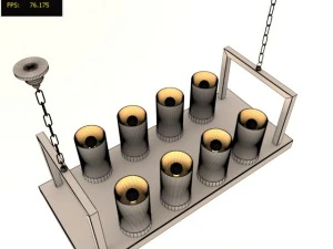 ceiling candle lamps 3D Model