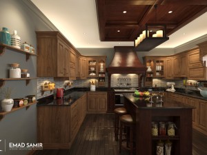 em classic kitchen 3D Model