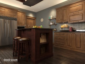 em classic kitchen 3D Model