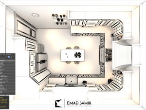 em classic kitchen 3D Model