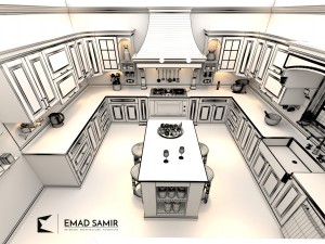 em classic kitchen 3D Model