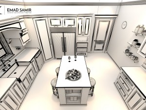em classic kitchen 3D Model