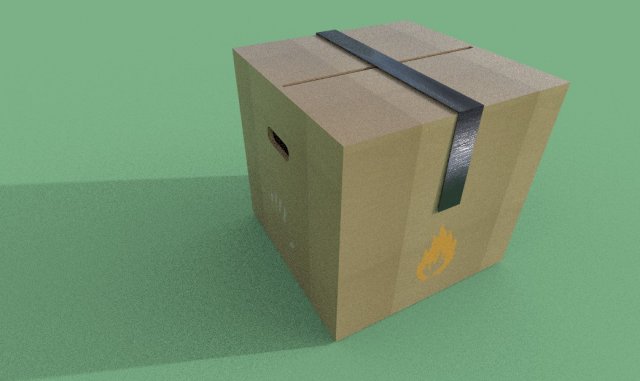 cardboard box 3D 模型 .c4d .max .obj .3ds .fbx .stl .blend 