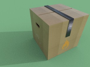 cardboard box Model 3D