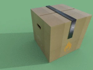 kotak karton Model 3D