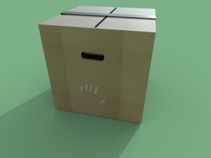 cardboard box 3D 模型