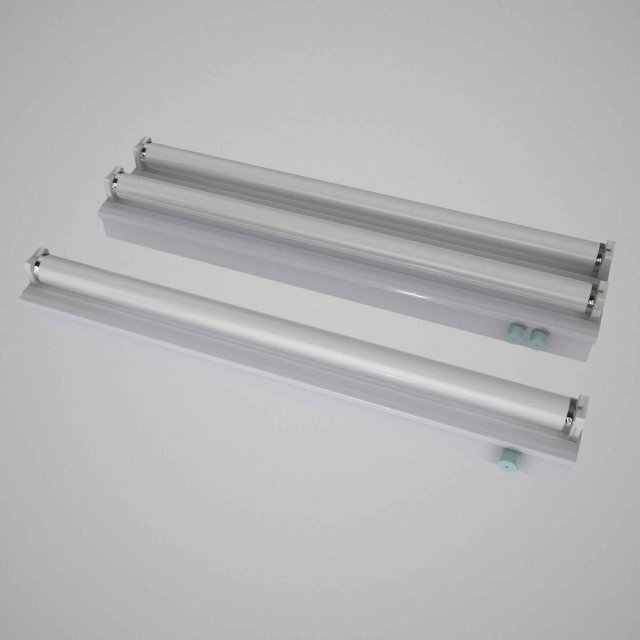 fluorescent lights collection 3D Model .c4d .max .obj .3ds .fbx .stl .blend 